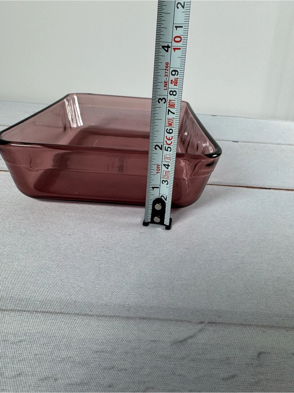 Vintage Pyrex Cranberry 3 Cup Rectangular Baking Dish 7210